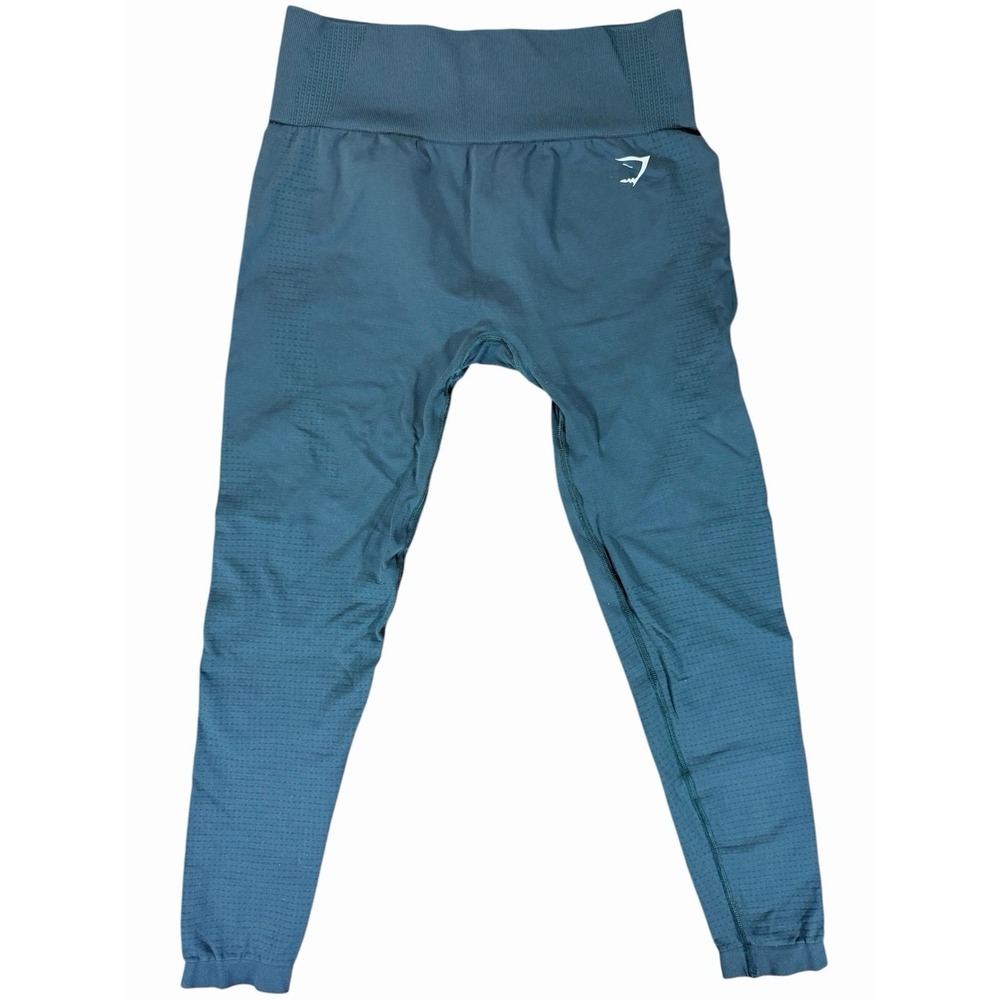 Gymshark Seamless Leggings Womens Teal High Waisted Athletic Workout